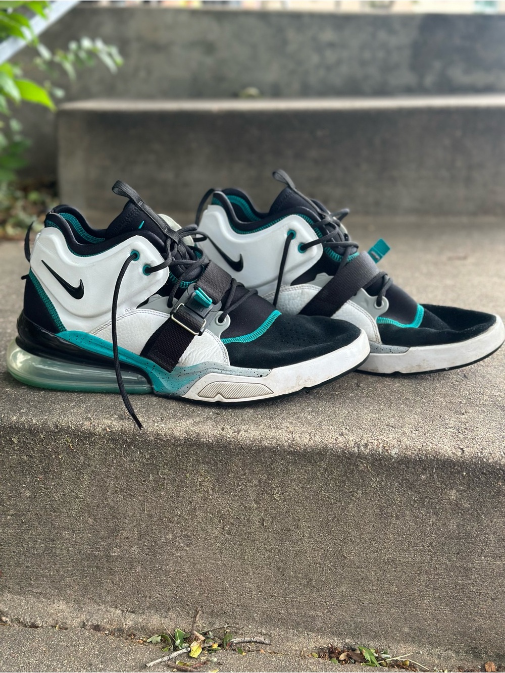 Nike Air Force 270 Command Force Black White Teal AH6772-008 Men's Size 13